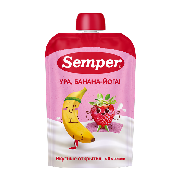 Йогурт Банан Клубника (Ура, Банана Йога!)